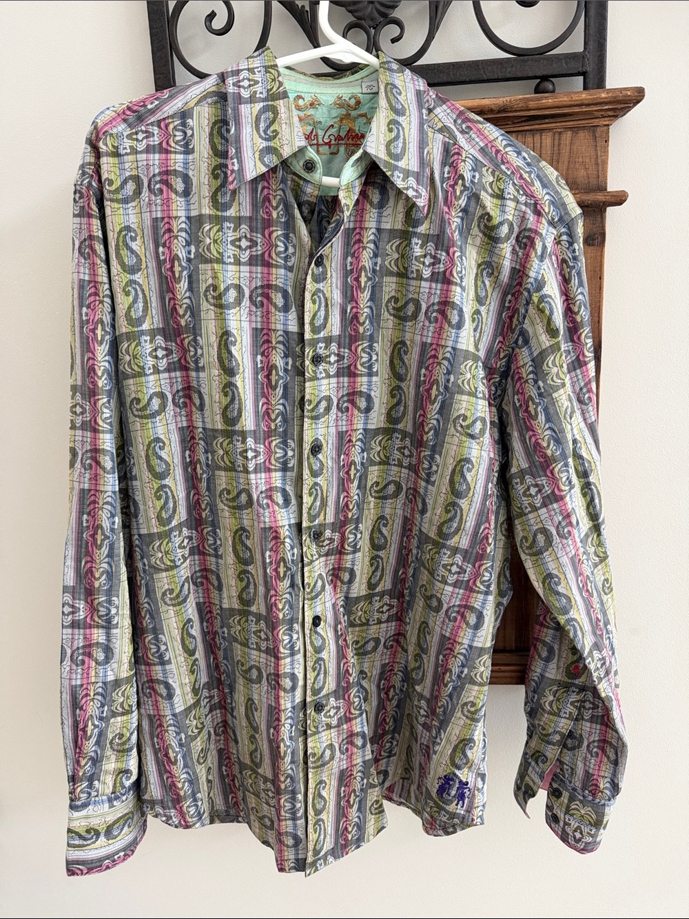 Robert Graham Multicolor Paisley-Striped Button-Down Shirt